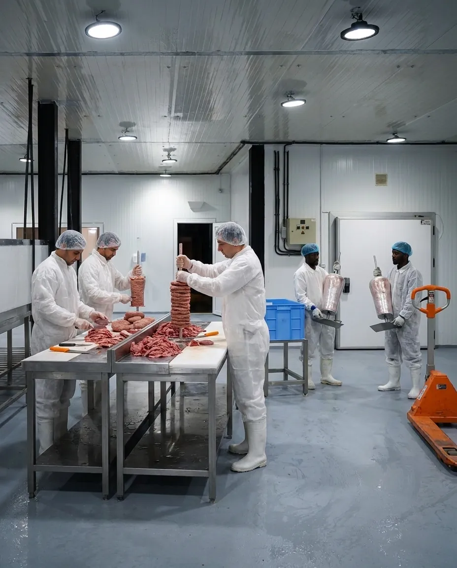 Cones layered by hand on the production floor in Umm Al Quwain